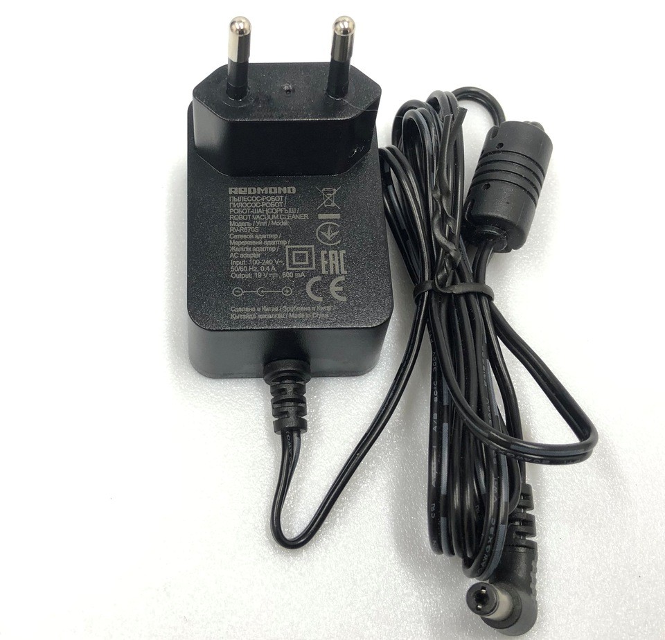 Адаптер, блок питания Redmond RV-R670S RV-R650S RED RV-R6040S RV-R6050S RV-R6060S оригинал 19V 600mA для робота пылесоса