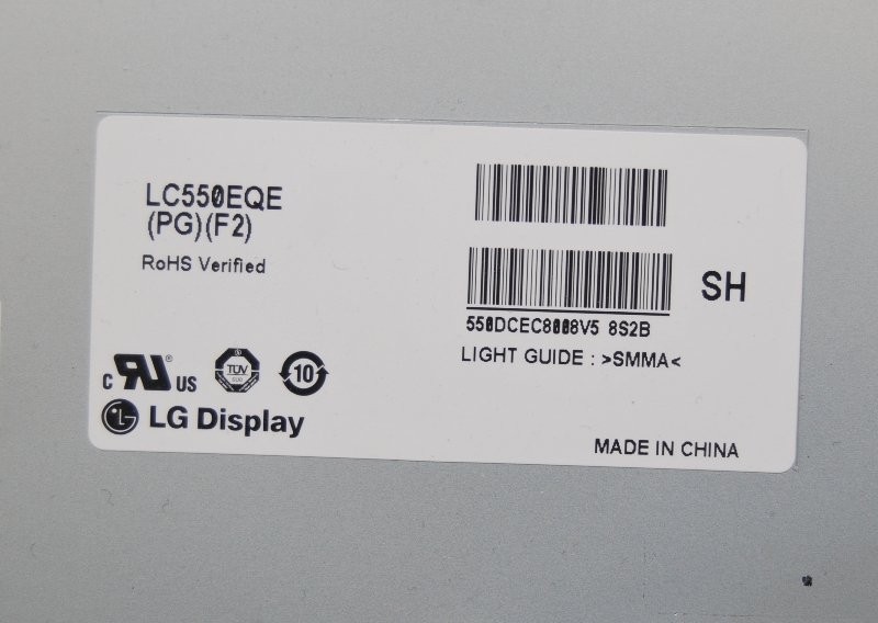 LC550EQE(PG)(F1) модуль в сборе с подсветкой и отражателями