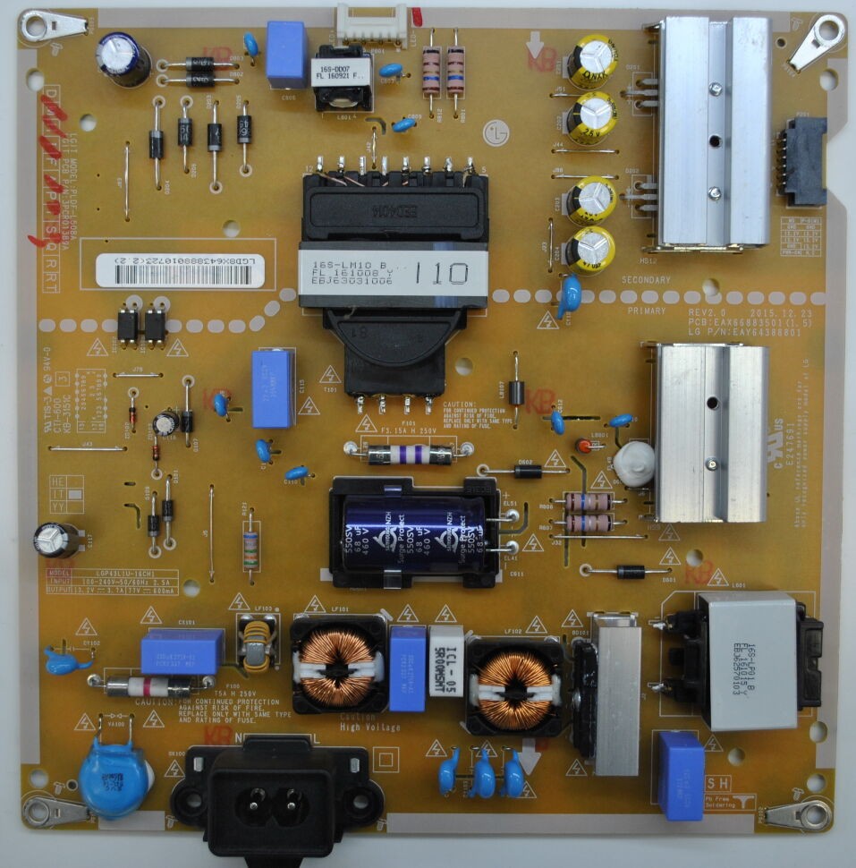 EAX66883501 EAY64388801 блок питания для телевизора LG 43UH603V 43UH610V