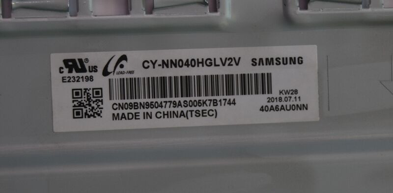 Подсветка в сборе с отражателями CY-NN040HGLV2V для телевизора UE40NU7100U