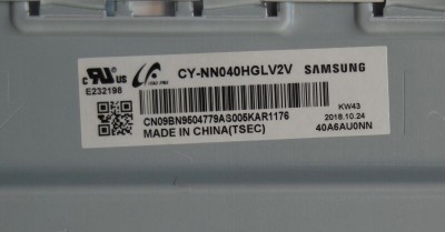 Подложка в сборе с подсветкой CY-NN040HGLV2V