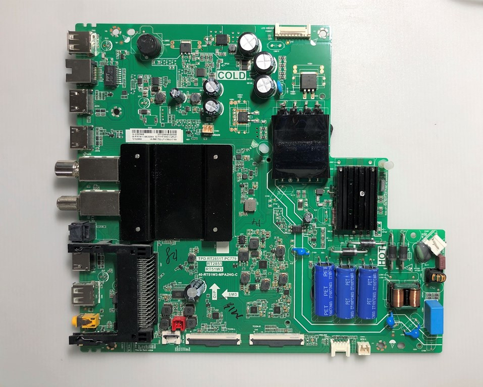 TPD.RT2851T.PC779 RT2851 RT51W3 40-RT51W3-MPA2HG-C TCL 55P615