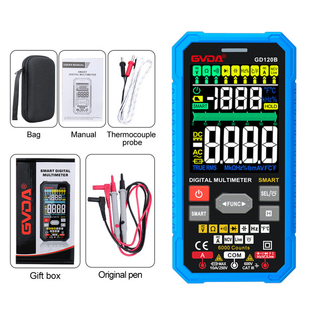 Цифровой мультиметр GVDA GD120B GREEN